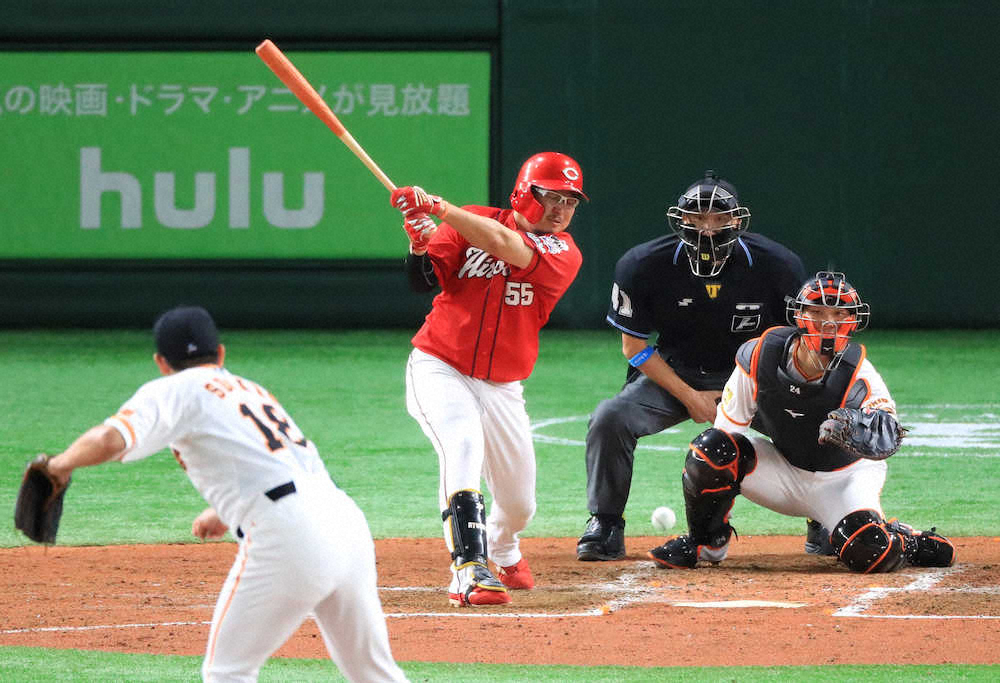 【画像・写真】5位広島、敵地でハツラツ！　開幕13連勝中の菅野から4回までに4点先取