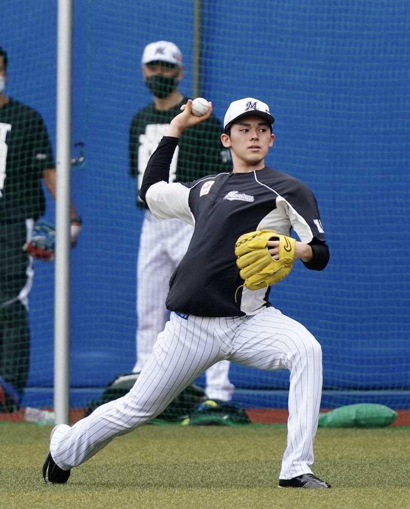 【画像・写真】ロッテ・朗希　今季中に1軍デビューへ　井口監督が示唆　「いいところで放れればなと思っている」