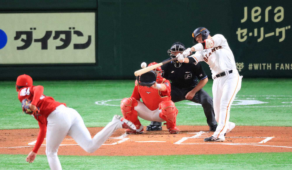 【画像・写真】巨人・坂本「ワンスイングで打つことができました」初回先制打で2000安打にあと22本