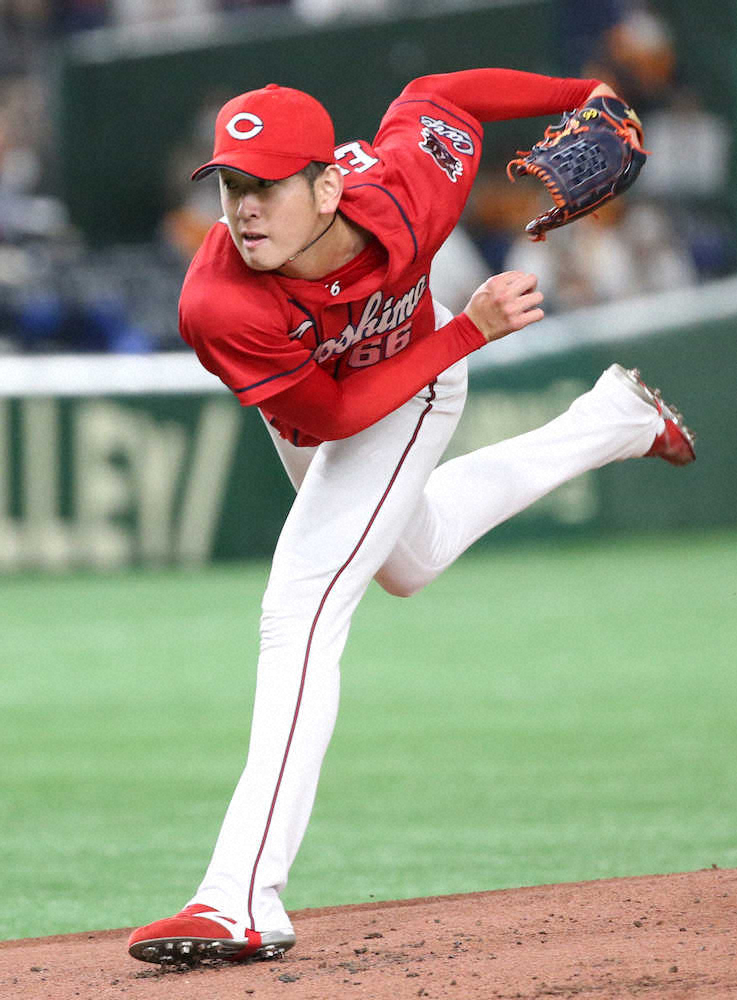 【画像・写真】広島・遠藤、6回途中4失点で4勝目ならず　会沢同点弾の直後、相手先発投手・高橋に勝ち越し三塁打許す