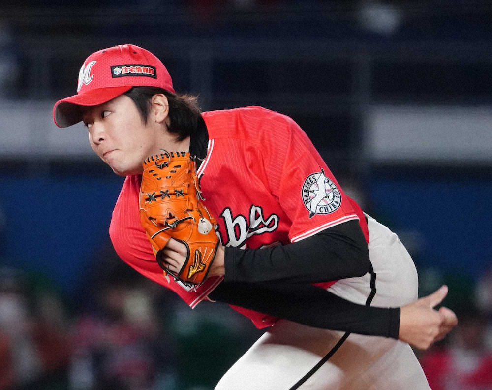 【画像・写真】ロッテ・二木が6回1失点　苦手の相手に自己最多タイの7勝目の権利