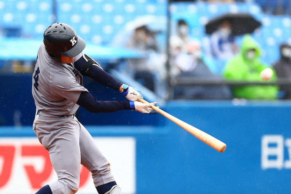 【画像・写真】慶大　明大に逆転勝ち　3年生右腕・長谷川が史上初の初打席満塁本塁打