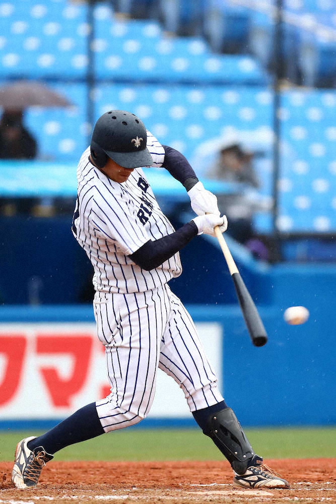 【画像・写真】立大今季初勝利　2年生左腕・宮海3回6K零封好救援　「雨と戦わず相手と戦おうと」
