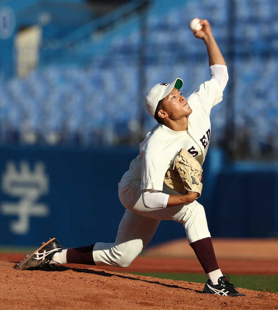 【画像・写真】早大のドラ1候補・早川　3安打12K完封「優勝しか考えていません」、残り3戦へ全力