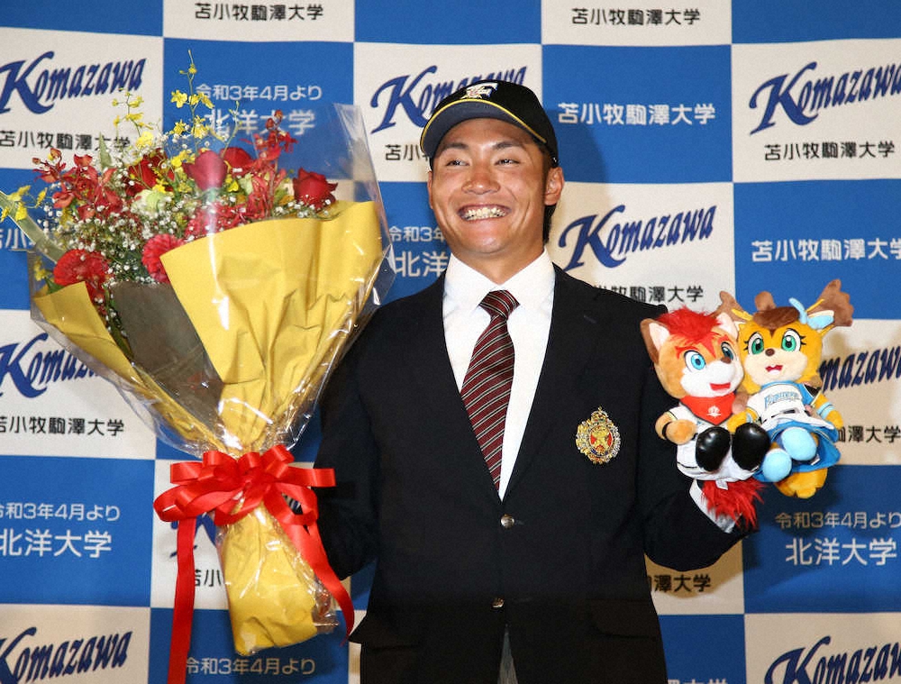 【画像・写真】日本ハム、苫小牧駒大・伊藤を単独1位指名　北海道で花開いた　23歳の侍守護神