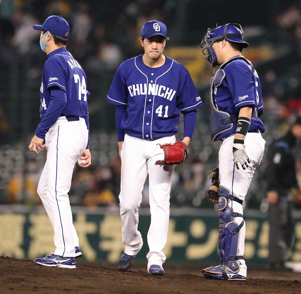 【画像・写真】中日先発・勝野　制球苦しみ5回途中3失点で降板「ふがいないピッチング」
