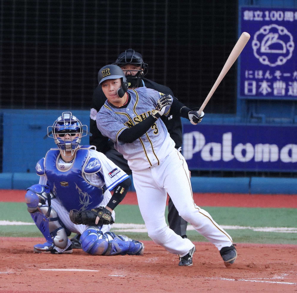 【画像・写真】阪神、5回打者10人で一挙6得点　大山適時打で82打点目