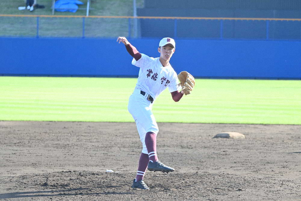 【画像・写真】常総学院　今大会初先発・大川が6回完封で勝利導いた　関東大会V王手