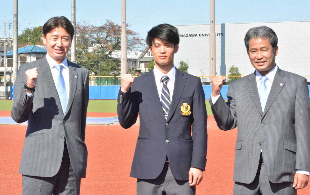 【画像・写真】西武4位、駒大・若林　指揮者ばりの統率力で「リーダーシップをとれる選手に」