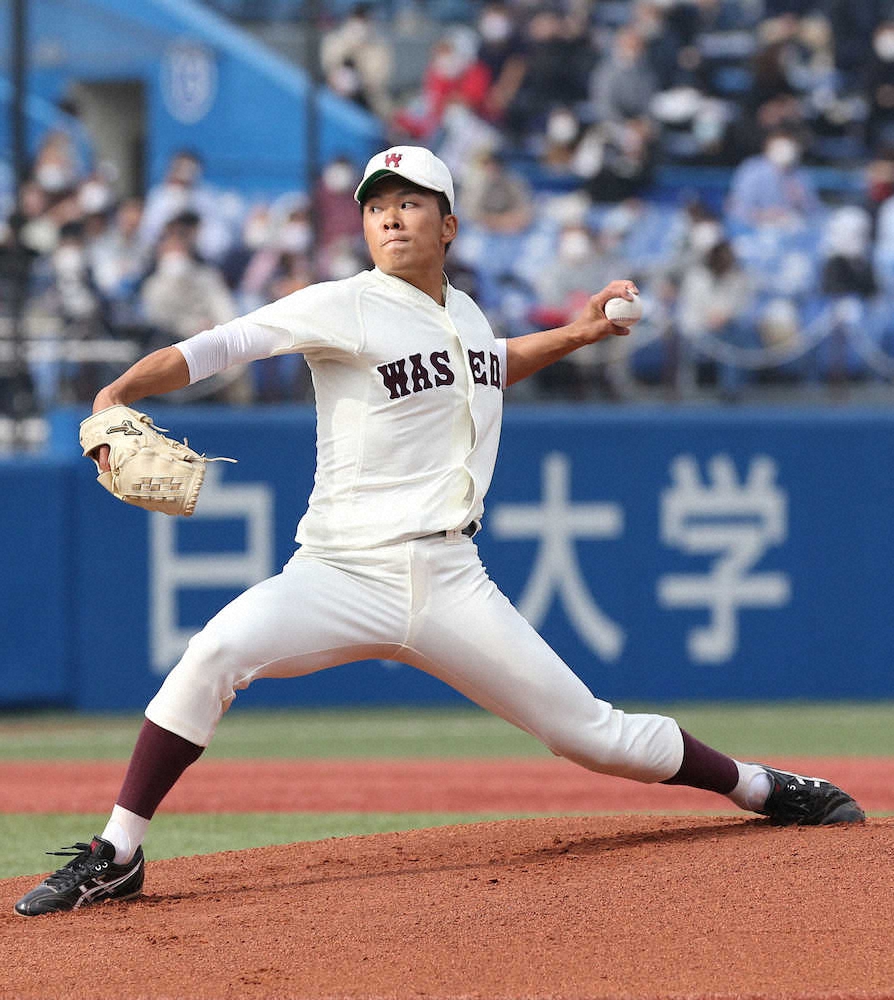 【画像・写真】早大・早川VS慶大・木沢　両エースが息詰まる投手戦展開