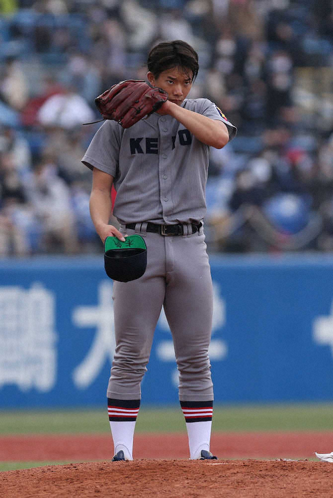 【画像・写真】慶大・木沢　決勝2ラン被弾に唇かむ「ただただ技術不足」、早大・早川との投げ合いに苦杯