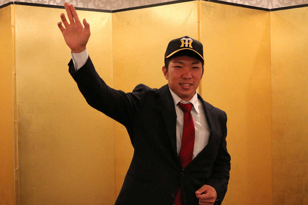 【画像・写真】阪神ドラ8・石井　“先輩”球児からバトンに武者震い「雲の上の存在ですが、並べるように」