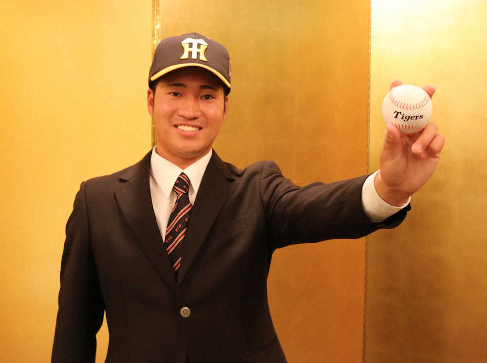 【画像・写真】変則投法の原点は野茂氏!　阪神育成1位・岩田　プロでも誓い「左打者は絶対抑える」