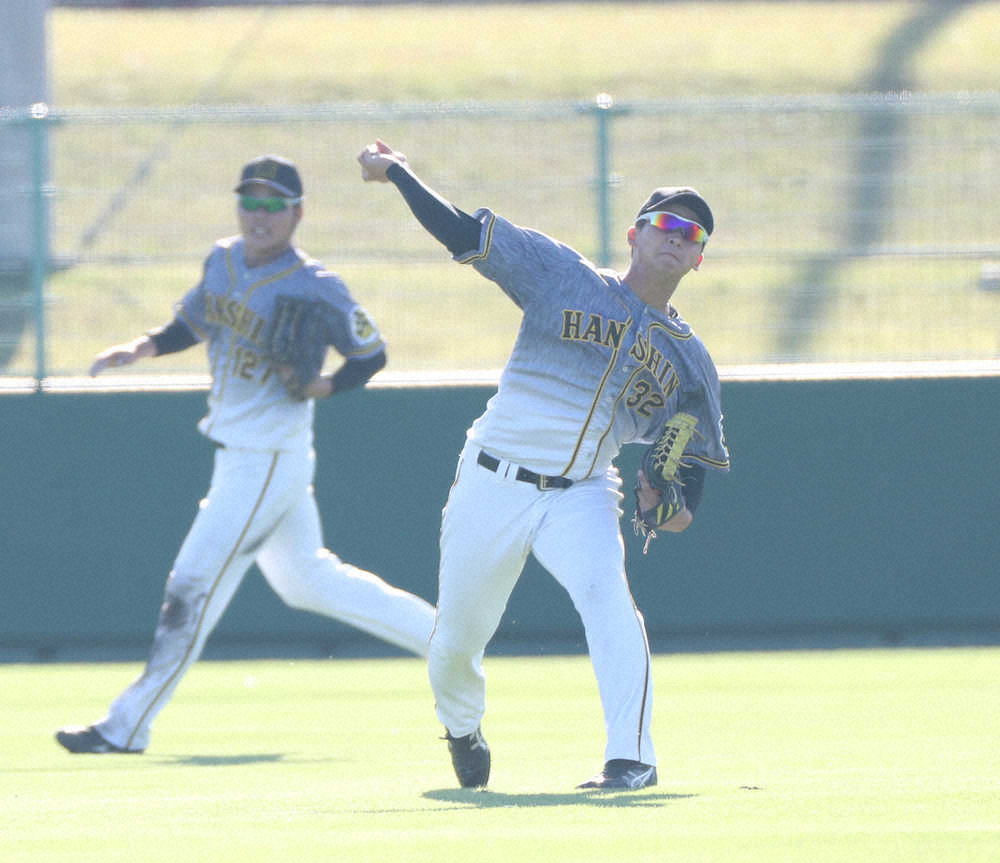 【画像・写真】阪神・井上　中堅守備の送球で魅せた