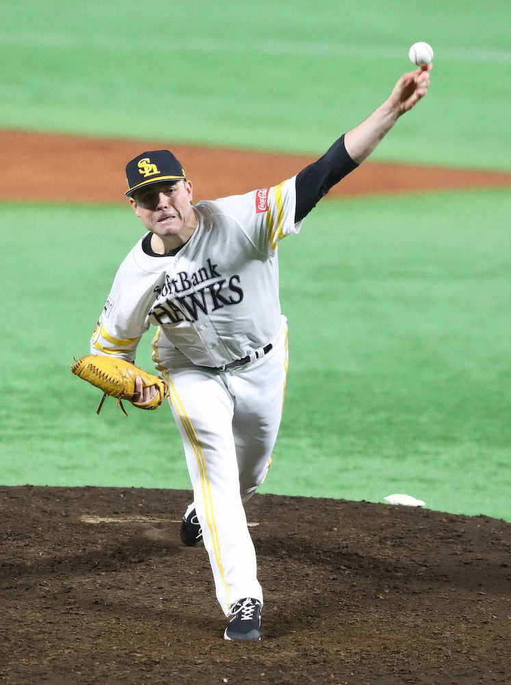 【画像・写真】ソフトバンク先発のムーア7回ノーヒットの快投　記録よりも勝利優先　モイネロにつないだ