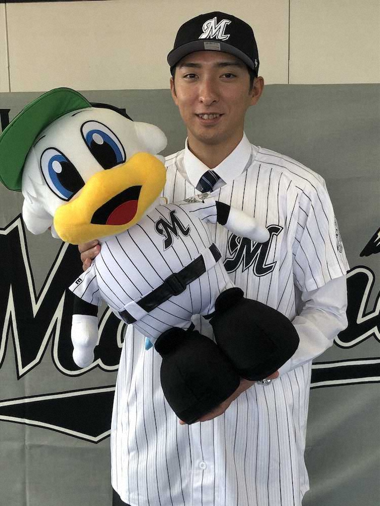【画像・写真】ロッテ・ドラ4河村　北海道凱旋登板誓う　むかわ町出身初のプロ野球選手