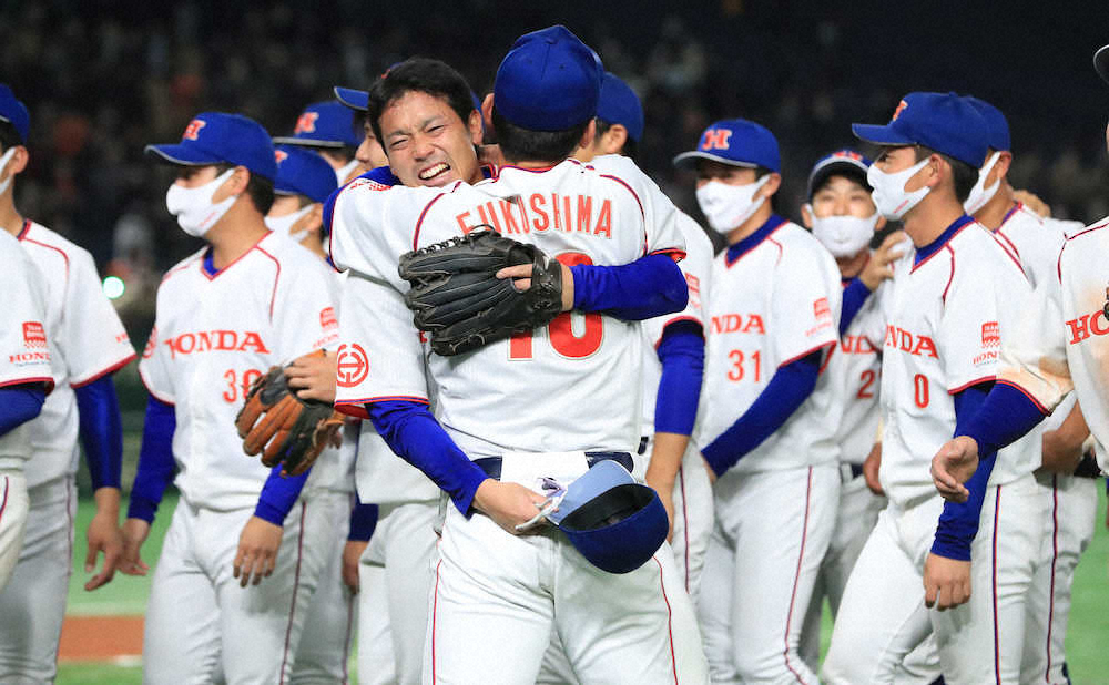 【画像・写真】Hondaが11年ぶり3度目の優勝　決勝右越え3ランの井上は号泣