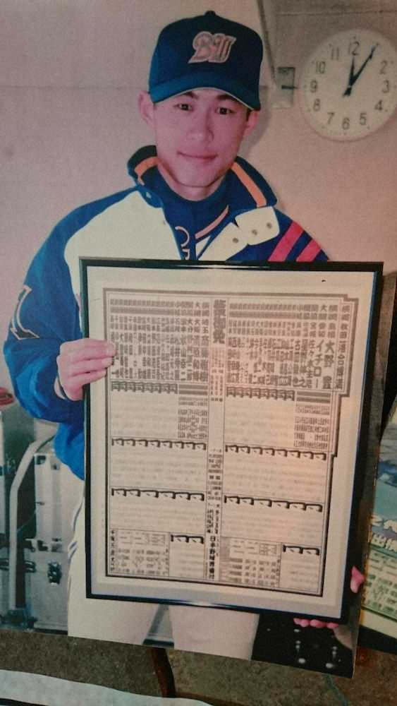 1998年3月、東大関へ昇進した日本野球界番付を持つオリックス時代のイチロー（提供写真）