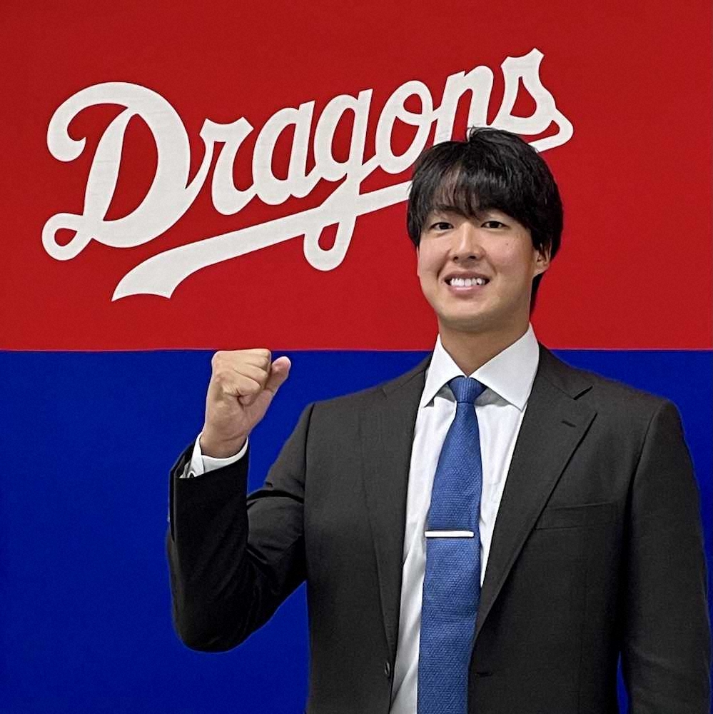 【画像・写真】中日・梅津　来季背番「18」で松坂に報告「プレッシャーをかけてもらいました」