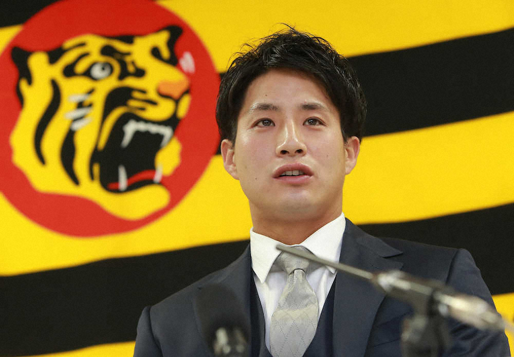 【画像・写真】阪神・木浪　800万円増で更改　遊撃は「誰にも譲らない」