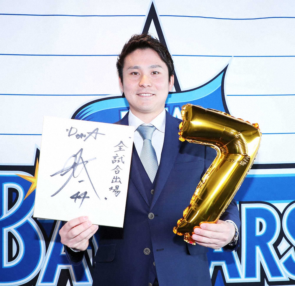 【画像・写真】DeNA・佐野　堂々G倒宣言「優勝するためには負けられない」　7000万円で契約更改