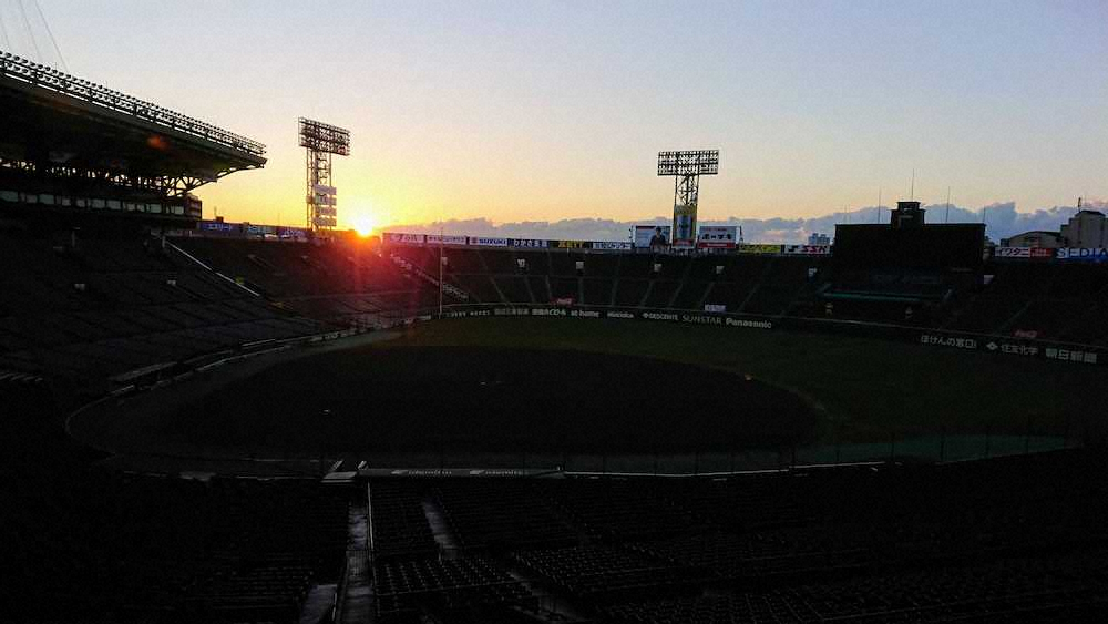 【画像・写真】【内田雅也の追球】大河の一滴と新春の光　甲子園球場の初日の出に大歓声の戻る日願う