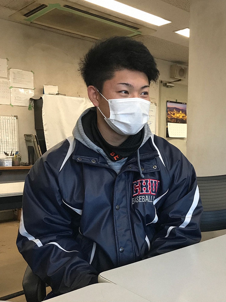 【画像・写真】中大新主将・古賀　高校でバッテリーの法大・三浦主将就任に刺激