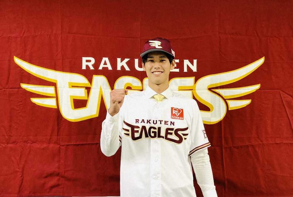 【画像・写真】楽天の育成ドラ1・石田　「桑田グラブ」で大出世狙う「みんなが知っている選手に」