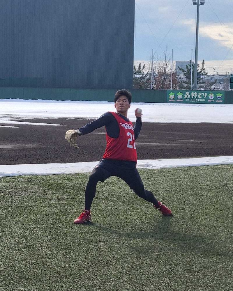 【画像・写真】楽天ドラ1早川　18日プロ初ブルペン「自分のいい感覚で終われれば」、石井新監督ら首脳陣視察へ