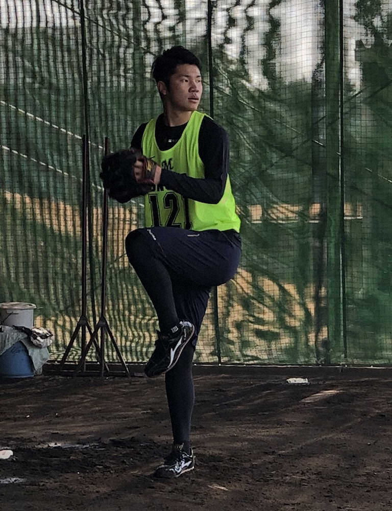 【画像・写真】ロッテ育成ドラ2右腕・小沼「3度目」キャンプ目指す　過去2度アルバイトで参加の経験