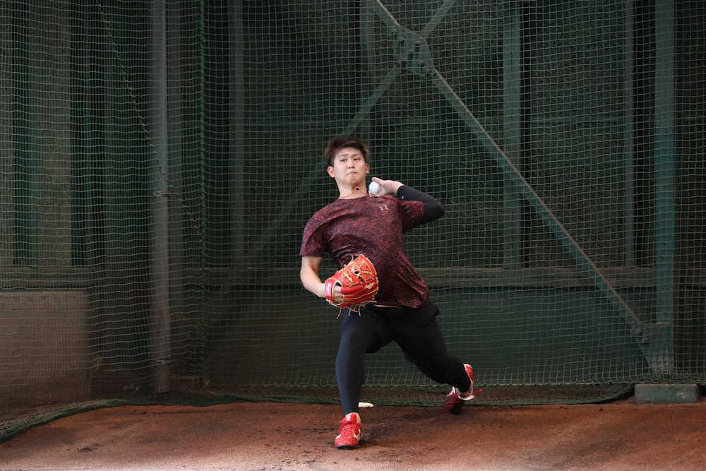 完成近いぞ 広島 高橋昂 150キロ投球フォームで先発ローテ奪取だ テークバック修正し球速アップへ スポニチ Sponichi Annex 野球