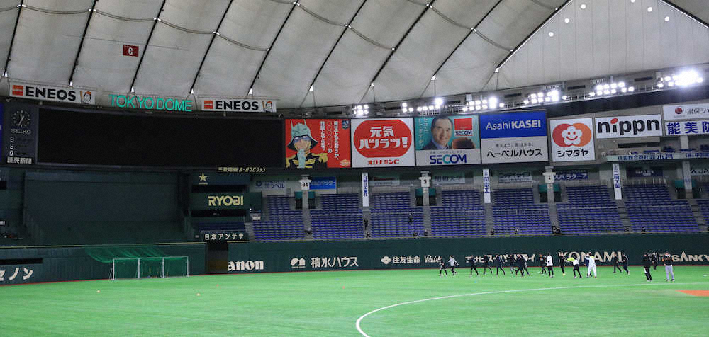 【画像・写真】巨人　異例の東京ドームキャンプがスタート