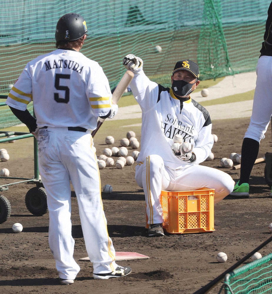 【画像・写真】ソフトバンクの松田がレギュラー三塁手の第一候補　工藤監督が明かす