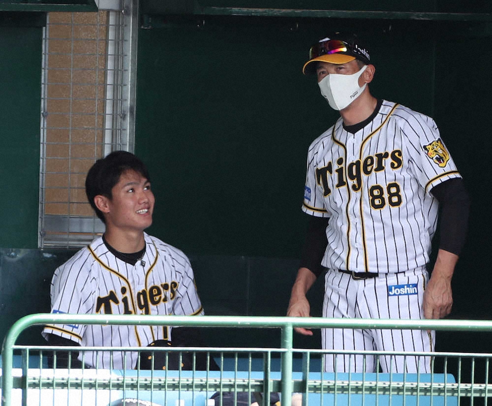 【画像・写真】阪神・西純　12球団最速の紅白戦で開幕ローテ入りアピール　2回零封、4番・大山&同期・井上を三振斬り