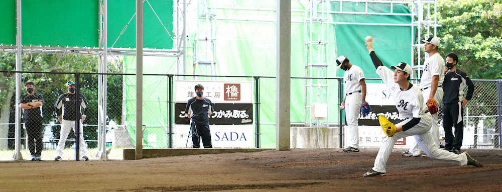 【画像・写真】ロッテ・佐々木朗「テーマに沿った球があった」　5日ぶりブルペンで20球