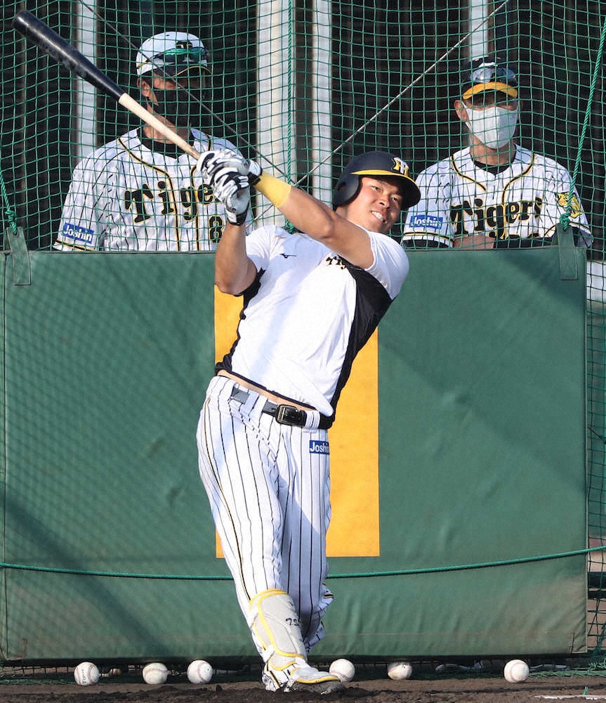 【画像・写真】阪神　今春初の対外試合　ドラフト1位・佐藤輝は「2番・左翼」で先発