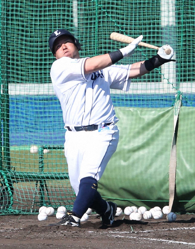 【画像・写真】西武・山川　2軍での調整は順調「打撃の精度を上げていきたい」　2月下旬の1軍合流へ