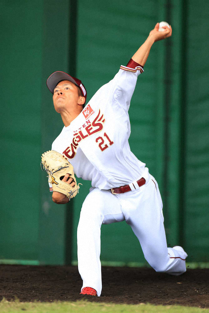 【画像・写真】楽天ドラ1早川「打者の反応見たい」、12日に初の打撃投手