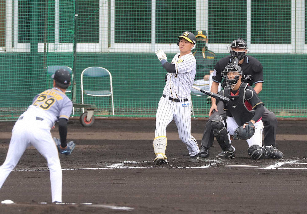 【画像・写真】阪神・高橋が佐藤輝に驚がく「あそこまで大きく振れるっていうのは…柳田さんみたい」