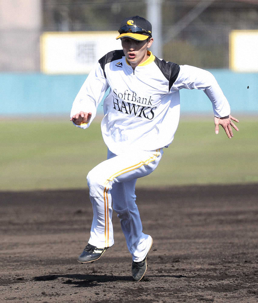 【画像・写真】ソフトバンク・周東　定位置獲りへ13日からA組合流