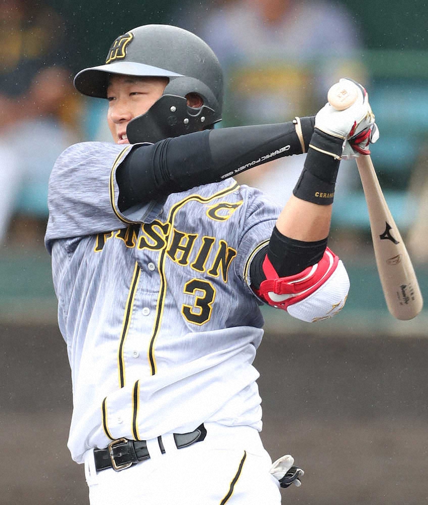 【画像・写真】阪神・大山、ドキリ　背中の張りで紅白戦途中交代　矢野監督「無理せず様子を見ようかと」