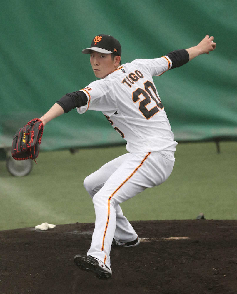 【画像・写真】巨人・戸郷　“桑田イズム”153キロ　教え実践「外角低め直球意識」し6人相手に無安打2K