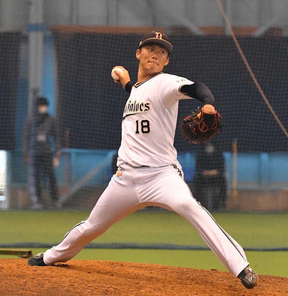 【画像・写真】オリ山本が17日の紅白戦で実戦初登板　低気温予報も格好の「予行演習」