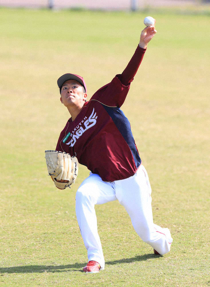 【画像・写真】楽天ドラ1早川、20日初実戦マウンドへ最終調整　マー君伝授のカット試投