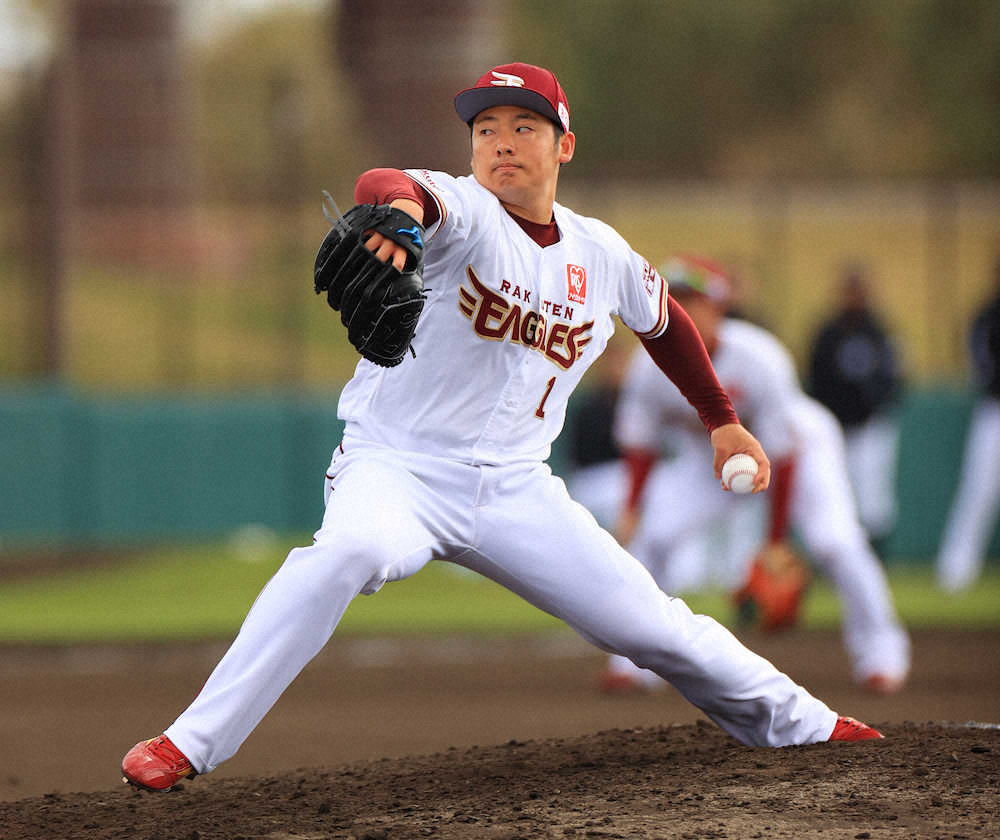 【画像・写真】楽天・松井が今季初実戦で1回無失点　最速146キロに「まだまだ」