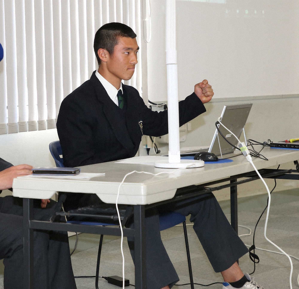 【画像・写真】専大松戸、中京大中京のプロ注目右腕・畔柳打ち誓う　石井主将「150キロを打つための対策を」
