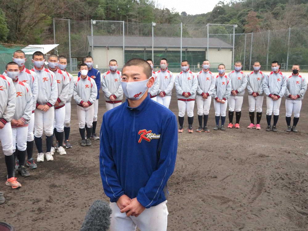 【画像・写真】京都国際・山口主将　初出場同士の対決に「どっちが地に足をつけてやれるか」5日目に柴田と対戦