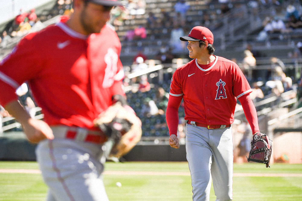 【画像・写真】【大谷と一問一答】「比較的直球は良かった」　日本ハム時代、メジャー1年目の状態に「近づいている」