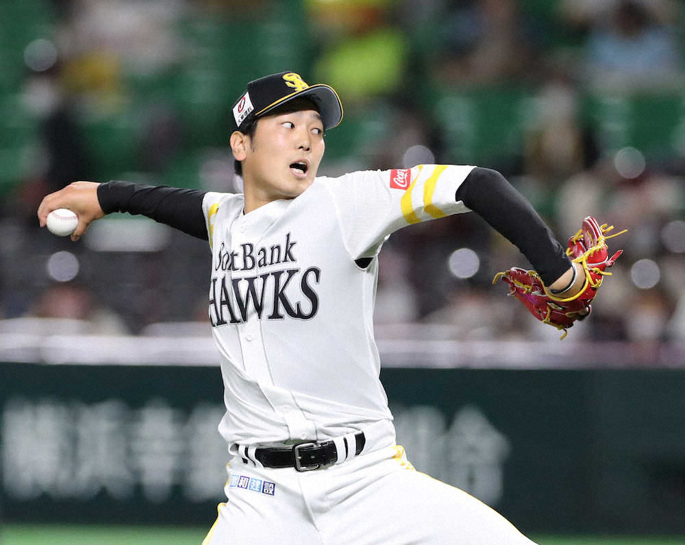 【画像・写真】ソフトB・石川　“モノノフ対決”で阪神ドラ1・佐藤輝に被弾　「あの打球が入るんだって感じ」