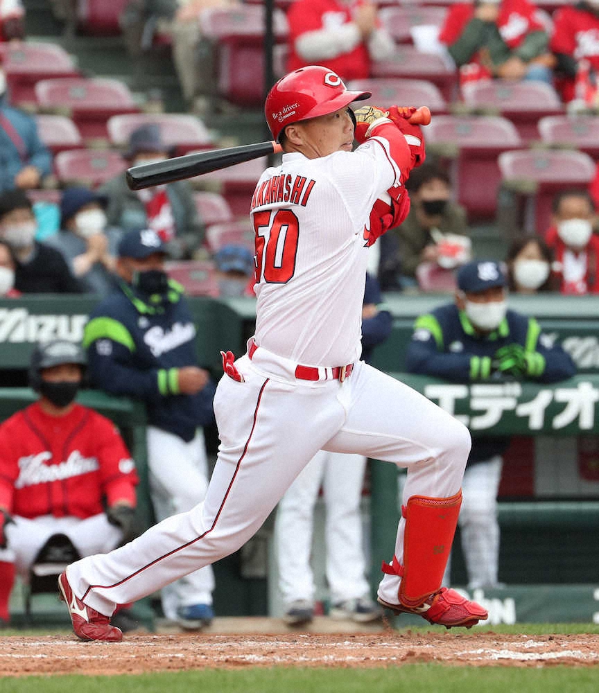 【画像・写真】広島「右の代打」争いが熱い！　高橋大が昇格即安打が口火　磯村＆正随も続いた